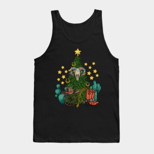 Cowboy christmas tree Tank Top